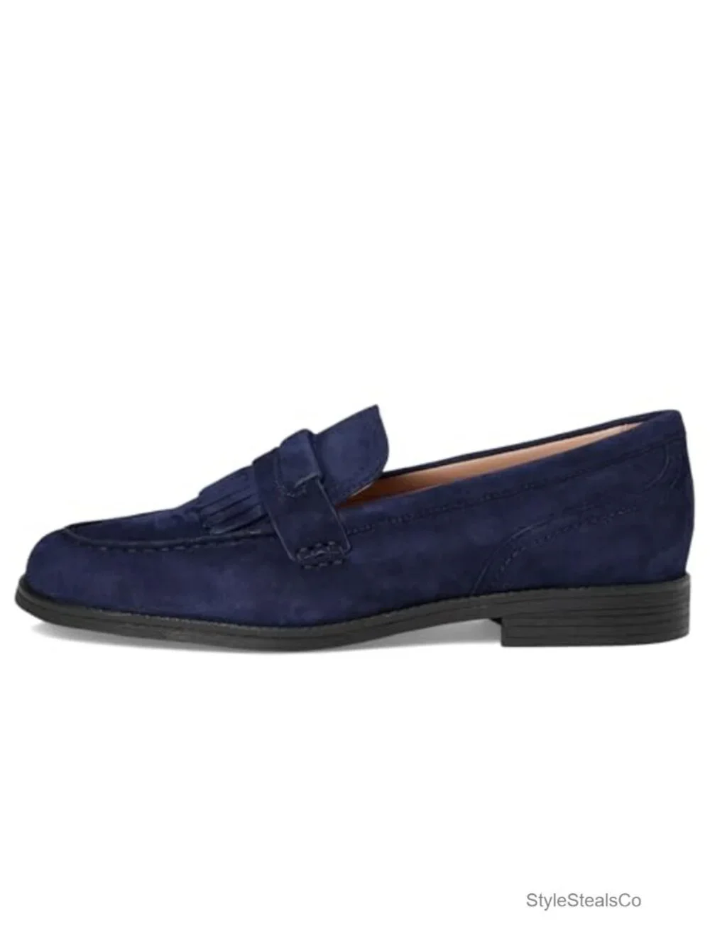 Cole Haan Suede Leather Loafers w/ Double Maryjane Strap & 3D Lux Comfort